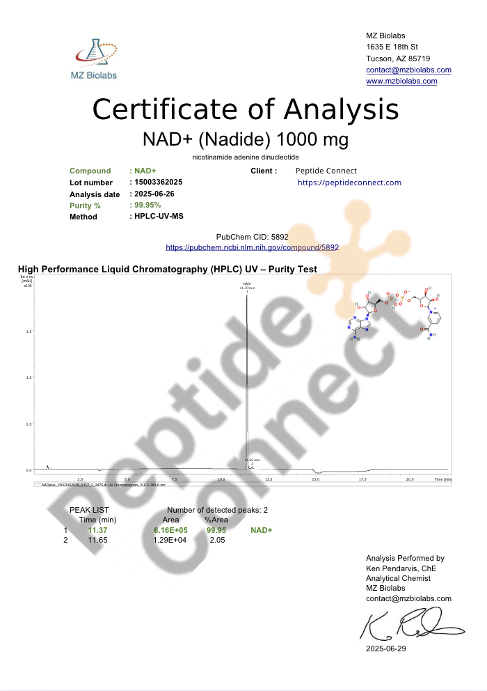 NAD+ - 1000mg COA